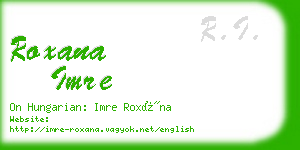 roxana imre business card